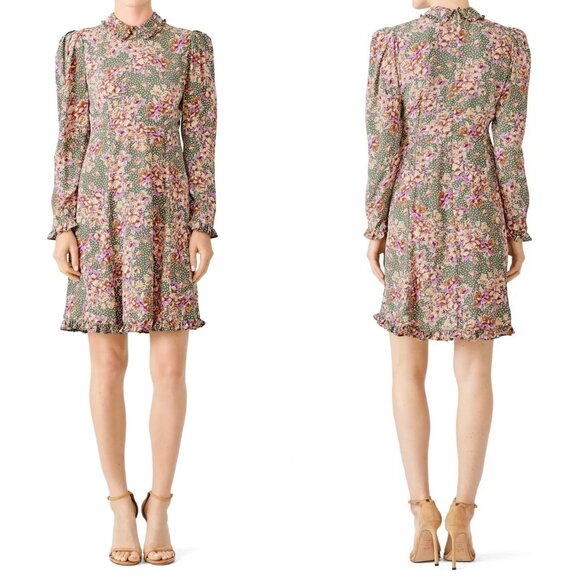 ByTimo Floral Polka Dot Bouquet Collared Dress - Picture 1 of 6